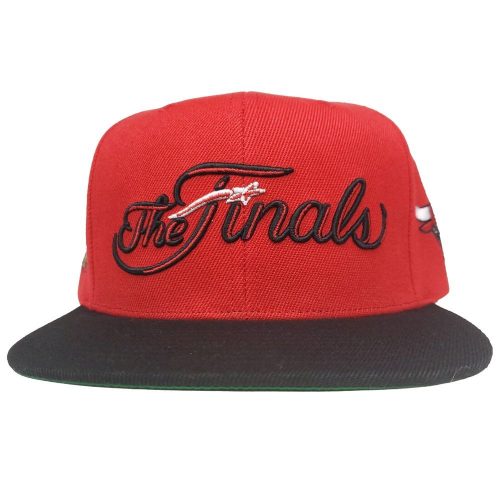 Chicago Bulls Mitchell & Ness Snapback Cap Hat The Finals 3D Logo Red Black New